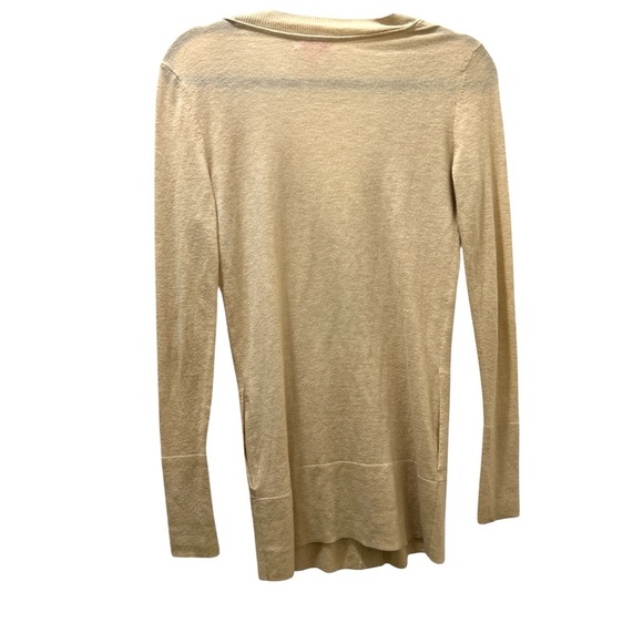 Lilly Pulitzer Heidi Gold Tan Button Up Long Sleeve V Neck Cardigan - Picture 4 of 4